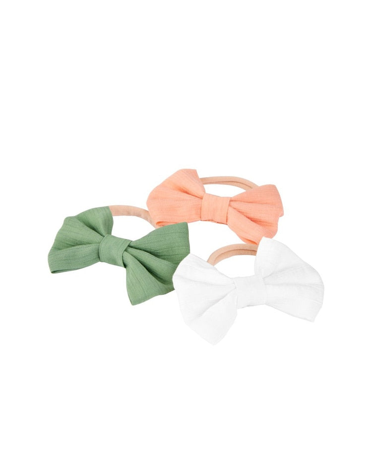 Kit faixa de cabelo bebê 3 peças laço multicor | Carter's