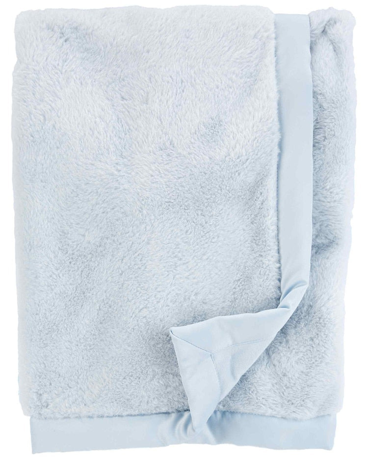 Cobertor bebê fleece azul