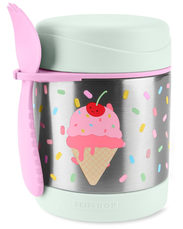 Pote térmico infantil com talher sorvete verde | Skip Hop
