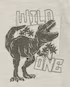 Camiseta infantil dinossauros com bolso cinza |
