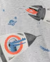Conjunto longo infantil 2 peças nave espacial multicor |