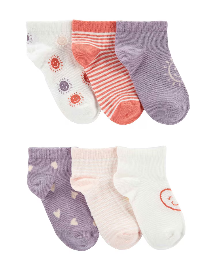 Kit meia infantil 6 pares sol listrada multicor |