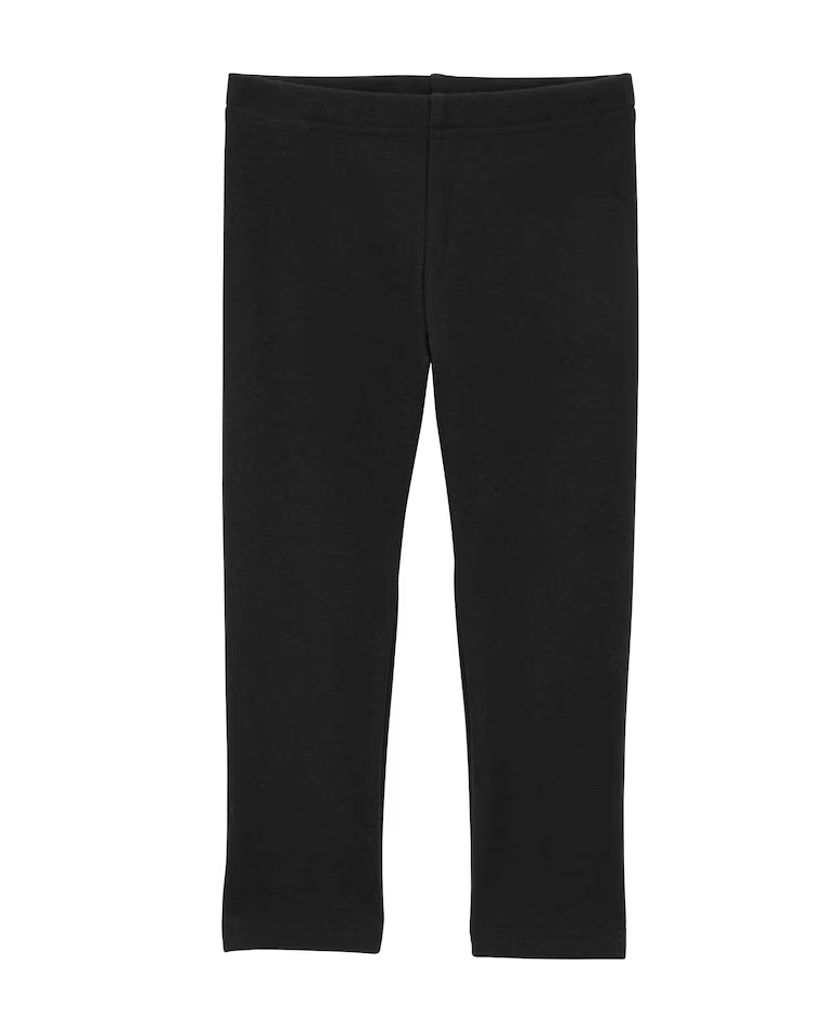 Calça legging infantil barra peluciada preta |