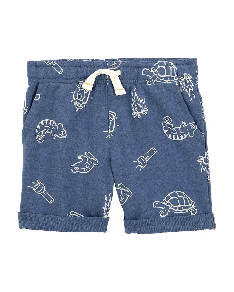 Bermuda infantil bichinhos azul |
