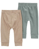 Kit calça moletom bebê 2 peças lisa cós elástico multicor |