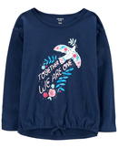 Camiseta infantil com amarração we are one azul |