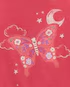 Pijama longo infantil 4 peças borboleta e floral rosa |