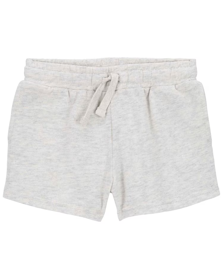 Short de moletom infantil cós de elástico cinza |