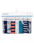 Kit cueca infantil 7 peças slip bichinho zoológico azul |