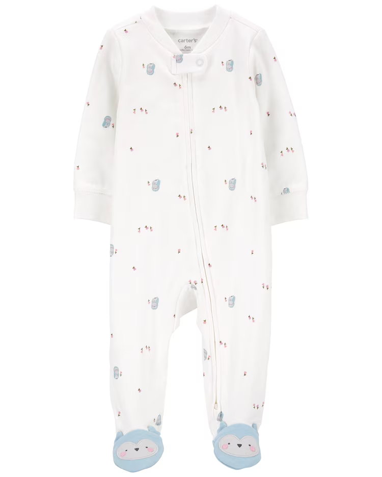 Macacão bebê de bichinhos off-white | Carter's