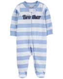 Macacão bebê floral little brother multicor |