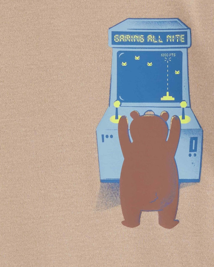 Pijama longo infantil 4 peças ursinhos listras multicor