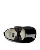 Sapato bebê com laço preta