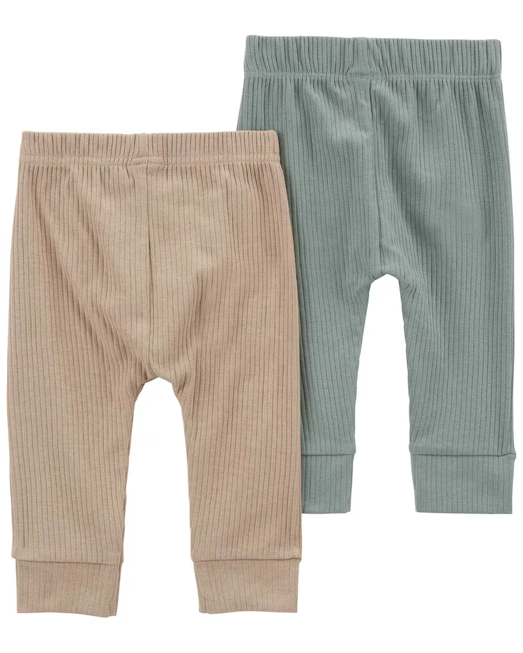 Kit calça moletom bebê 2 peças lisa cós elástico multicor |