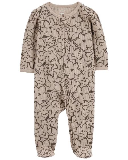 Macacão bebê texturizado floral bege | Carter's