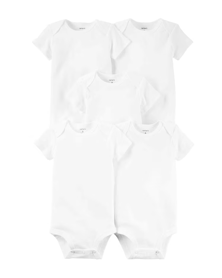 Kit body bebê 10 peças manga curta e regata branco |